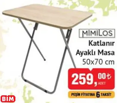 MİMİLOS KATLANIR AYAKLI MASA 50X70 CM MİMİLOS KATLANIR AYAKLI MASA 50X70 CM